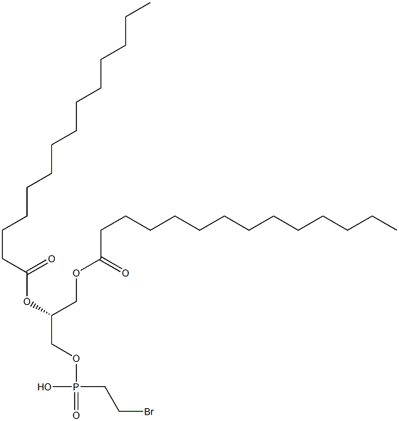 [R,(+)]-1-O,2-O-Dimyristoyl-L-glycerol 3-(2-bromoethylphosphonic acid) Struktur