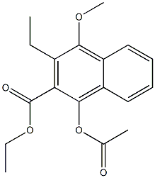 1-Acetoxy-2-(ethoxycarbonyl)-3-ethyl-4-methoxynaphthalene Struktur