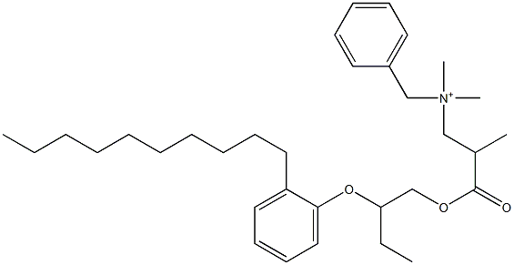 N,N-Dimethyl-N-benzyl-N-[2-[[2-(2-decylphenyloxy)butyl]oxycarbonyl]propyl]aminium Struktur