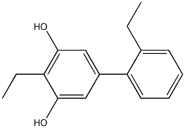 5-(2-Ethylphenyl)-2-ethylbenzene-1,3-diol Struktur