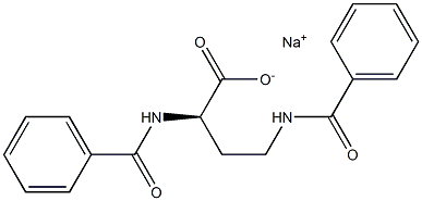 [R,(+)]-2,4-Bis(benzoylamino)butyric acid sodium salt Struktur