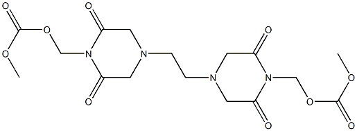 4,4'-Ethylenebis(2,6-dioxopiperazine-1-methanol)bis(methoxyformate) Struktur