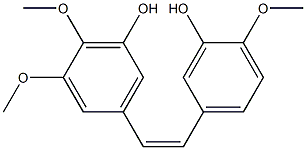 (Z)-3',4,4'-Trimethoxystilbene-3,5'-diol Struktur