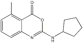 2-Cyclopentylamino-5-methyl-4H-3,1-benzoxazin-4-one Struktur