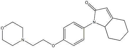 1,4,5,6,7,7a-Hexahydro-1-[4-[2-(4-morpholinyl)ethoxy]phenyl]-2H-indol-2-one Struktur