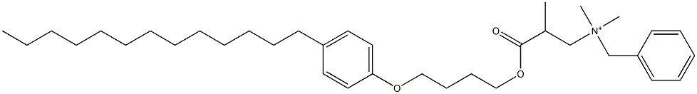 N,N-Dimethyl-N-benzyl-N-[2-[[4-(4-tridecylphenyloxy)butyl]oxycarbonyl]propyl]aminium Struktur