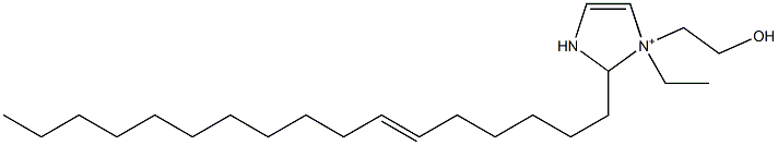 1-Ethyl-2-(6-heptadecenyl)-1-(2-hydroxyethyl)-4-imidazoline-1-ium Struktur