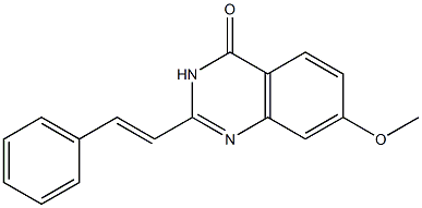 2-[(E)-2-Phenylethenyl]-7-methoxyquinazolin-4(3H)-one Struktur