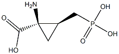 (1R,2S)-1-Amino-2-(phosphonomethyl)cyclopropanecarboxylic acid Struktur