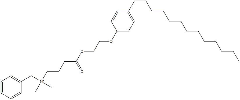 N,N-Dimethyl-N-benzyl-N-[3-[[2-(4-tridecylphenyloxy)ethyl]oxycarbonyl]propyl]aminium Struktur