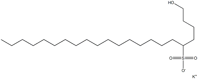 1-Hydroxydocosane-5-sulfonic acid potassium salt Struktur