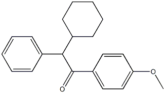 2-Cyclohexyl-1-(4-methoxyphenyl)-2-phenylethanone Struktur