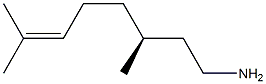 [S,(-)]-3,7-Dimethyl-6-octene-1-amine Struktur