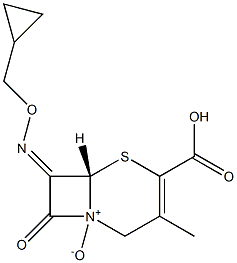 7-[(Z)-(Cyclopropylmethoxy)imino]-3-methyl-4-carboxycepham-3-ene 1-oxide Struktur