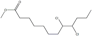 8,9-Dichlorododecanoic acid methyl ester Struktur