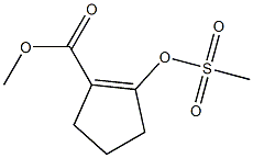 2-(Mesyloxy)-1-cyclopentene-1-carboxylic acid methyl ester Struktur