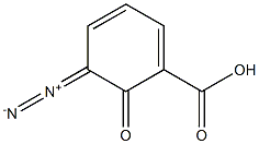 3-Diazo-2,3-dihydro-2-oxo-1-benzenecarboxylic acid Struktur