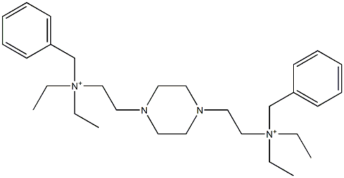 (Piperazine-1,4-diyldiethylene)bis(benzyldiethylaminium) Struktur