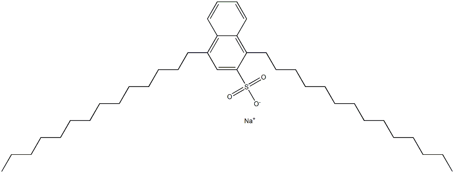 1,4-Ditetradecyl-2-naphthalenesulfonic acid sodium salt Struktur