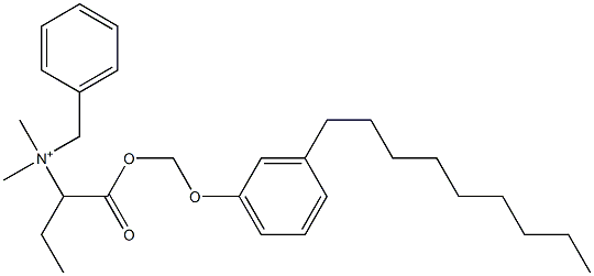 N,N-Dimethyl-N-benzyl-N-[1-[[(3-nonylphenyloxy)methyl]oxycarbonyl]propyl]aminium Struktur