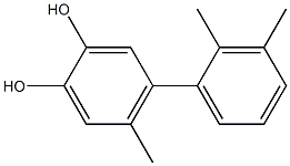 5-Methyl-4-(2,3-dimethylphenyl)benzene-1,2-diol Struktur