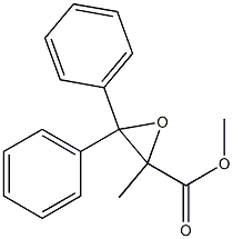 2-Methyl-3,3-diphenyloxirane-2-carboxylic acid methyl ester Struktur