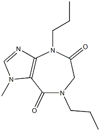 1,4,6,7-Tetrahydro-1-methyl-4,7-dipropylimidazo[4,5-e][1,4]diazepine-5,8-dione Struktur