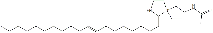 1-[2-(Acetylamino)ethyl]-1-ethyl-2-(8-nonadecenyl)-4-imidazoline-1-ium Struktur