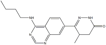 4,5-Dihydro-5-methyl-6-(4-butylaminoquinazolin-7-yl)pyridazin-3(2H)-one Struktur