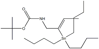 (2Z)-2-Tributylstannyl-N-(tert-butoxycarbonyl)-2-buten-1-amine Struktur