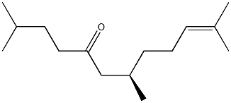 [R,(+)]-2,7,11-Trimethyl-10-dodecene-5-one Struktur