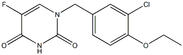 1-(3-Chloro-4-ethoxybenzyl)-5-fluorouracil Struktur