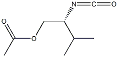 (-)-Acetic acid (R)-2-isocyanato-3-methylbutyl ester Struktur