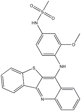 N-[3-Methoxy-4-[[[1]benzothieno[3,2-b]quinolin-11-yl]amino]phenyl]methanesulfonamide Struktur