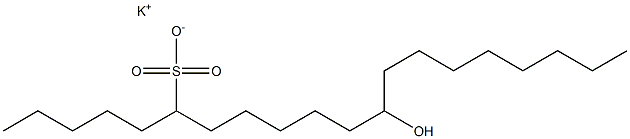 12-Hydroxyicosane-6-sulfonic acid potassium salt Struktur