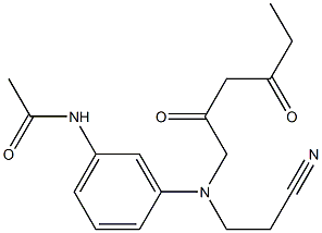 3'-[N-(2-Cyanoethyl)-N-(2,4-dioxohexyl)amino]acetanilide Struktur