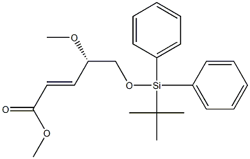 (4S,2E)-5-[(tert-Butyldiphenylsilyl)oxy]-4-methoxy-2-pentenoic acid methyl ester Struktur