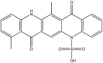 5,7,12,14-Tetrahydro-8,13-dimethyl-7,14-dioxoquino[2,3-b]acridine-5-sulfonic acid Struktur