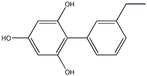 2-(3-Ethylphenyl)benzene-1,3,5-triol Struktur