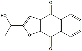 2-(1-Hydroxyethyl)-4,9-dihydronaphtho[2,3-b]furan-4,9-dione Struktur