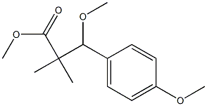 3-Methoxy-3-(4-methoxyphenyl)-2,2-dimethylpropanoic acid methyl ester Struktur