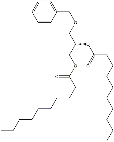 [S,(+)]-3-O-Benzyl-1-O,2-O-didecanoyl-L-glycerol Struktur