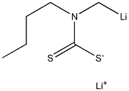 N-Butyl-N-(lithiomethyl)dithiocarbamic acid lithium salt Struktur