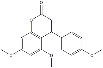 4-(4-Methoxyphenyl)-5,7-dimethoxycoumarin Struktur