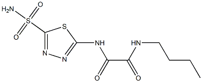 N-Butyl-N'-(5-sulfamoyl-1,3,4-thiadiazol-2-yl)oxamide Struktur