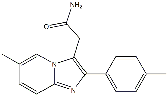 2-(4-Methylphenyl)-6-methylimidazo[1,2-a]pyridine-3-acetamide Struktur