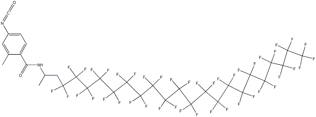 4-Isocyanato-2-methyl-N-[2-(tritetracontafluorohenicosyl)-1-methylethyl]benzamide Struktur