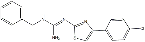 N-[Amino(benzylamino)methylene]-4-(4-chlorophenyl)thiazole-2-amine Struktur