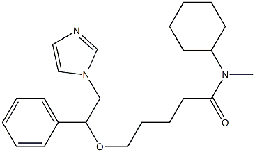 5-[2-(1H-Imidazol-1-yl)-1-phenylethoxy]-N-methyl-N-cyclohexylpentanamide Struktur