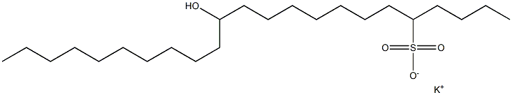 13-Hydroxytricosane-5-sulfonic acid potassium salt Struktur